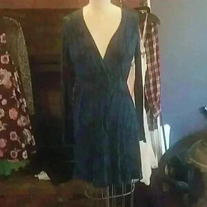 Feather print dress